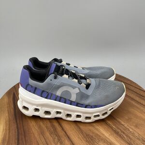 ON Cloudmonster Shoes Womens Size 9.5 Gray Running Comfort Workout Gym Sneakers